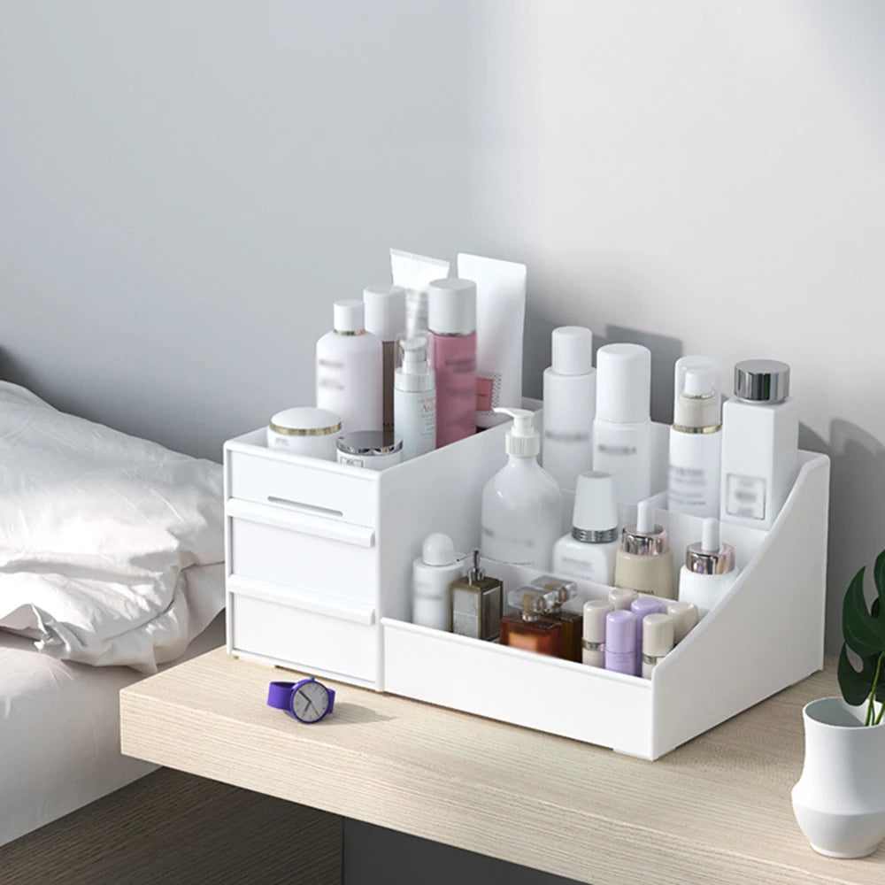 White Drawer Makeup Storage Box