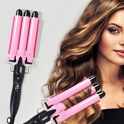 Triple Barrel Ceramic Hair Curling Iron