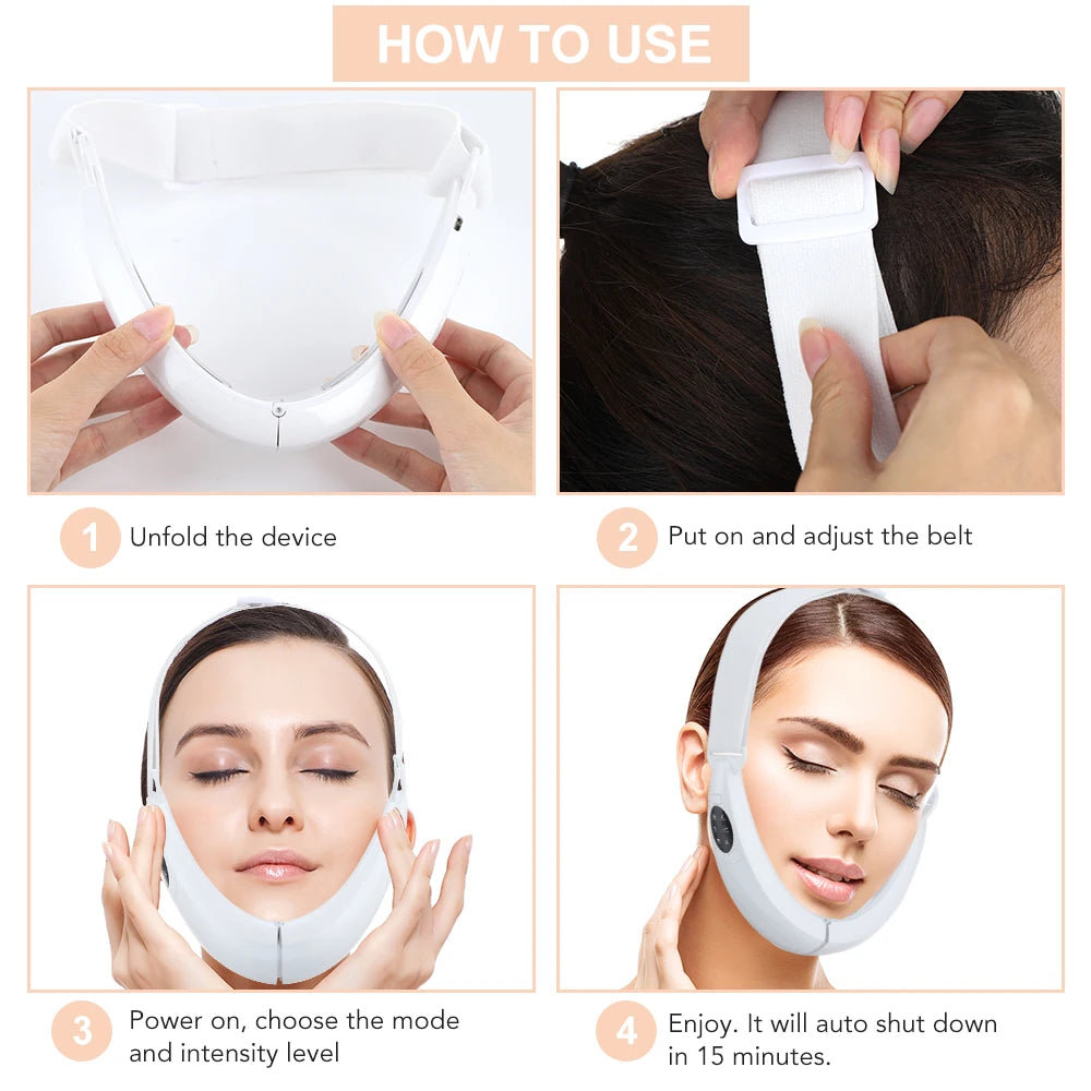 Face Massager 5 Modes Red Blue Ray USB Beauty Device