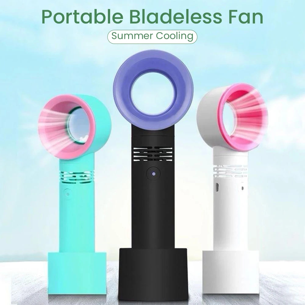 Mini Handheld Eyelash Blower Bladeless Fan