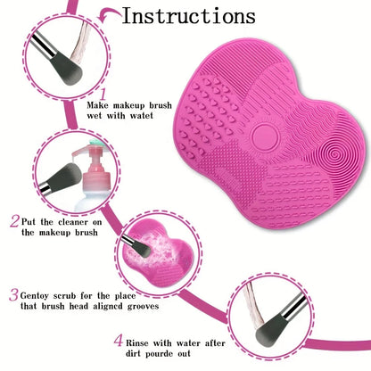 Silicone Apple Brush Cleaner Pad