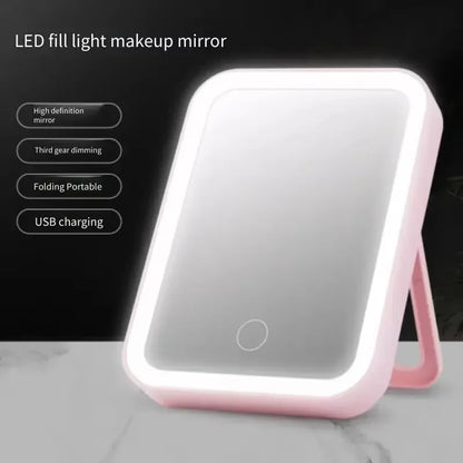 Portable LED Makeup Mirror USB Rechargeable