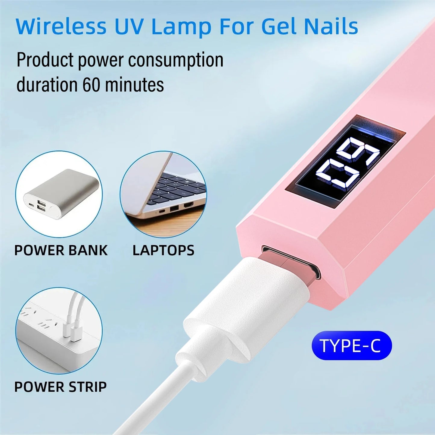 Portable 3W Handheld UV/LED Nail Dryer