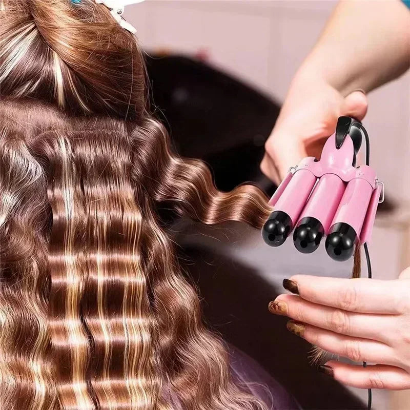 Triple Barrel Ceramic Hair Curling Iron