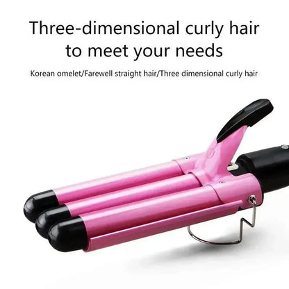 Triple Barrel Ceramic Hair Curling Iron